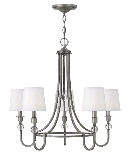 Picture of 60w Chandelier Morgan CAND Antique Nickel Single Tier