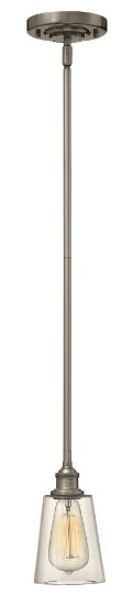 Picture of 60w Mini-Pendant Gatsby MED Clear Polished Antique Nickel