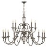 Foto para 60w Chandelier Eleanor CAND Polished Antique Nickel Two Tier Foyer