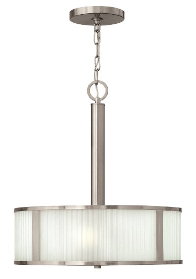 Picture of 100w Chandelier Midtown MED Multi-Faceted Etched Brushed Nickel Inverted Pendant