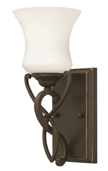 Picture of 100w Bath Brooke MED Etched Opal Olde Bronze Bath Sconce