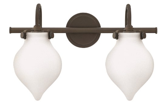 Foto para 100w Bath Congress MED Etched Opal Oil Rubbed Bronze Bath Two Light