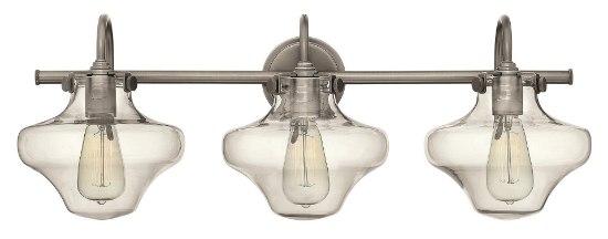 Picture of 100w Bath Congress MED Clear Glass Antique Nickel Bath Three Light