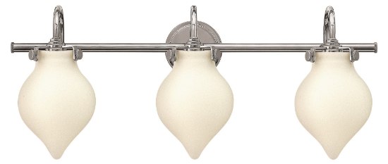 Foto para 100w Bath Congress MED Etched Opal Chrome Bath Three Light