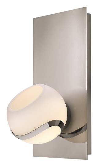 Foto para 60w Bath Nova G-9 Etched Opal Chrome Bath Sconce