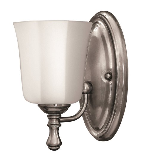 Picture of 100w Bath Shelly MED Etched Opal Brushed Nickel Bath Sconce