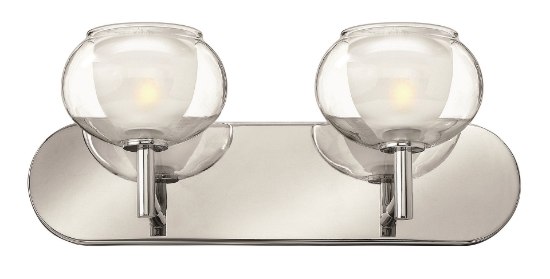 Foto para 60w Bath Katia G-9 Clear and Etched Chrome Bath Two Light