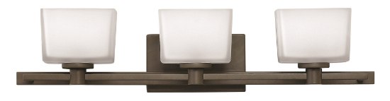 Picture of 60w Bath Taylor G-9 Etched White Buckeye Bronze Bath Three Light