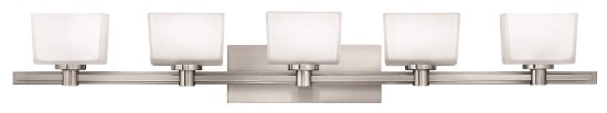 Picture of 60w Bath Taylor G-9 Etched White Brushed Nickel Bath Five Light