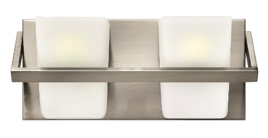 Foto para 60w Bath Blaire G-9 Etched Opal Brushed Nickel Bath Two Light