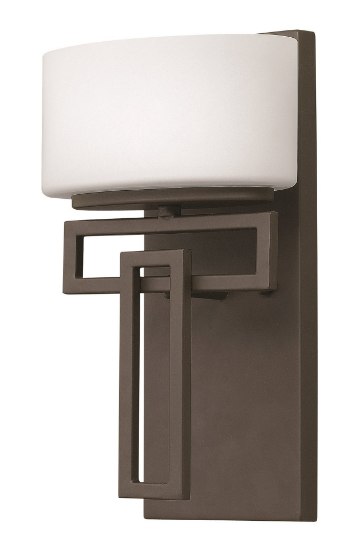 Foto para 60w Bath Lanza G-9 Etched Opal Buckeye Bronze Bath Sconce