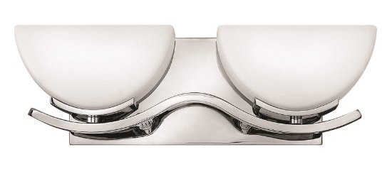 Foto para 60w Bath Verve G-9 Etched Opal Chrome Bath Two Light