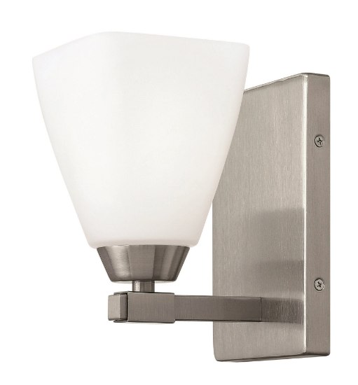 Picture of 100w Bath Jordan MED Etched Opal Brushed Nickel Bath Sconce