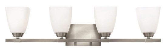 Foto para 100w Bath Jordan MED Etched Opal Brushed Nickel Bath Four Light