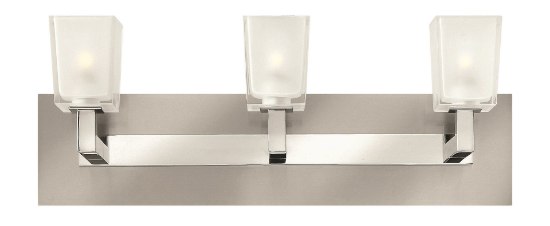 Picture of 60w Bath Zina G-9 Clear Inside Etched Brushed Nickel Bath Three Light