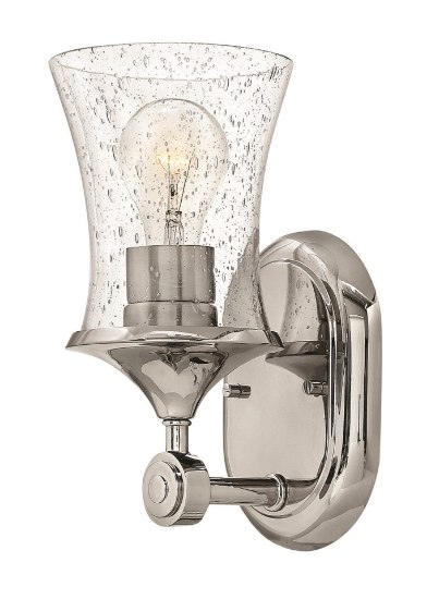 Picture of 100w Bath Thistledown MED Clear Seedy Polished Nickel Bath Sconce