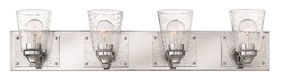 Picture of 100w Bath Jackson MED Clear Seedy Polished Nickel Bath Four Light