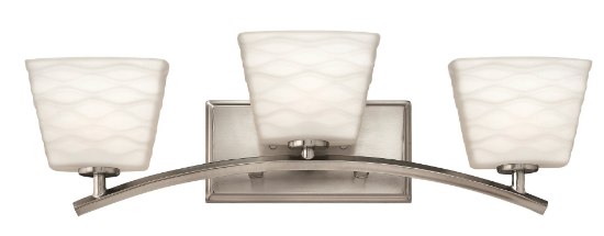 Foto para 60w Bath Tory G-9 Etched Opal Brushed Nickel Bath Three Light