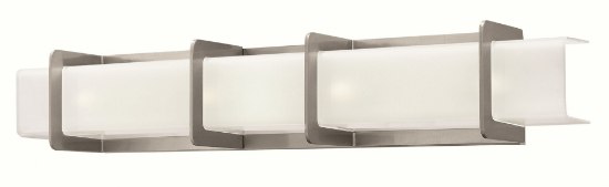 Foto para 60w Bath Union G-9 Clear Inside Etched Brushed Nickel Bath Four Light