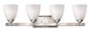 Foto para 100w Bath Pinnacle MED Etched Opal Chrome Bath Four Light