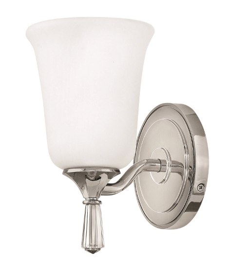 Foto para 117w Bath Blythe INCAN. LED MED Etched Opal Polished Nickel Bath Sconce