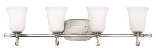 Foto para 117w Bath Blythe INCAN. LED MED Etched Opal Polished Nickel Bath Four Light