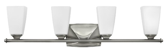 Foto para 100w Bath Darby MED Etched Opal Brushed Nickel Bath Four Light