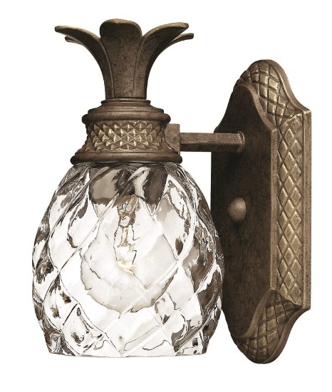 Picture of 100w Bath Plantation MED Clear Optic Pearl Bronze Bath Sconce