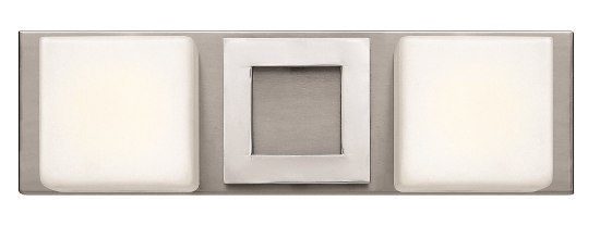 Foto para 60w Bath Mirage G-9 Etched Opal Brushed Nickel Bath Two Light