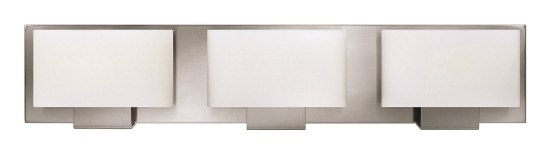 Foto para 4.5w Bath Mila G9 LED Etched Opal Brushed Nickel Bath Three Light