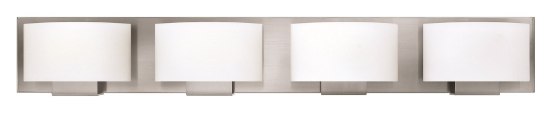 Picture of 60w Bath Mila G-9 Etched Opal Brushed Nickel Bath Four Light