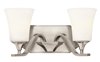 Foto para 100w Bath Brantley MED Etched Opal Brushed Nickel Bath Two Light