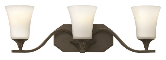 Foto para 100w Bath Brantley MED Etched Opal Olde Bronze Bath Three Light