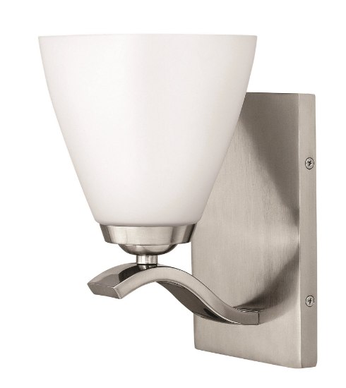 Picture of 100w Bath Josie MED Etched Opal Brushed Nickel Bath Sconce