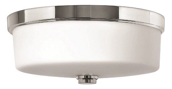 Foto para 60w Bath Flush Mount MED Etched Opal Chrome