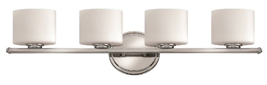 Foto para 60w Bath Ocho G-9 Etched Opal Chrome Bath Four Light