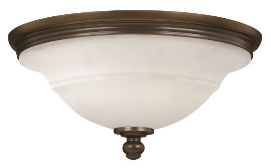 Picture of 60w Bath Plymouth MED Etched Opal Olde Bronze Bath Flush Mount