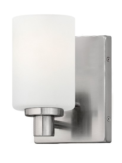 Picture of 100w Bath Karlie MED Etched Opal Brushed Nickel Bath Sconce