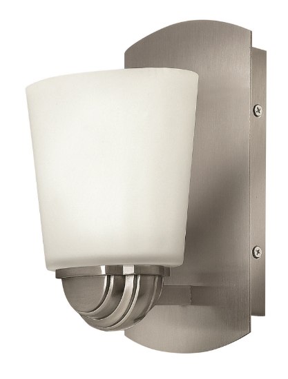 Foto para 100w Bath Kylie MED Etched Opal Brushed Nickel Bath Sconce