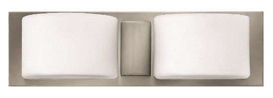 Foto para 60w Bath Daria G-9 Etched Opal Brushed Nickel Bath Two Light