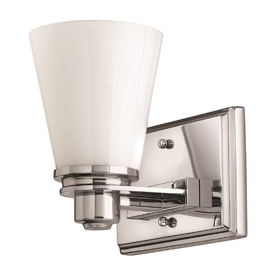 Foto para 100w Bath Avon MED Cased Opal Chrome Bath Sconce