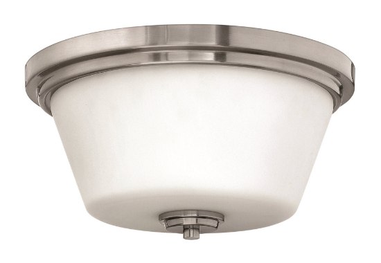 Picture of 60w Bath Flush Mount MED Etched Opal Brushed Nickel