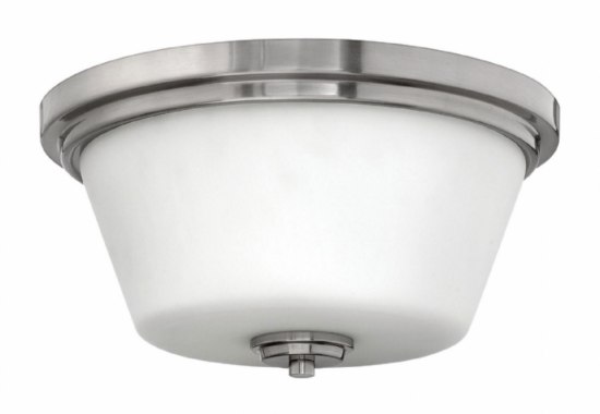 Foto para 32w Bath Flush Mount LED Etched Opal Brushed Nickel