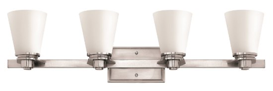 Foto para 15w Bath Avon LED Etched Opal Brushed Nickel Bath Four Light