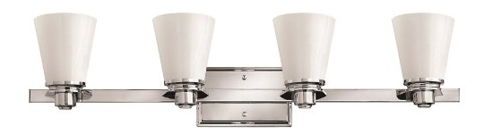 Foto para 100w Bath Avon MED Cased Opal Chrome Bath Four Light