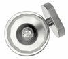 Picture of 60w Bath Meridian G-9 Thick Faceted Clear Inside Etched Brushed Nickel Bath Sconce