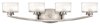 Picture of 60w Bath Meridian G-9 Thick Faceted Clear Inside Etched Brushed Nickel Bath Five Light