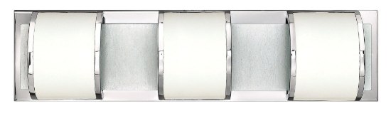 Foto para 60w Bath Mira G-9 Etched Opal Chrome Bath Three Light