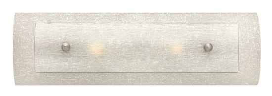 Foto para 6.6w Bath Duet LED Etched Linen and Rain Brushed Nickel Bath Two Light