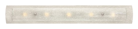 Foto para 60w Bath Duet G-9 Etched Linen and Rain Brushed Nickel Bath Five Light